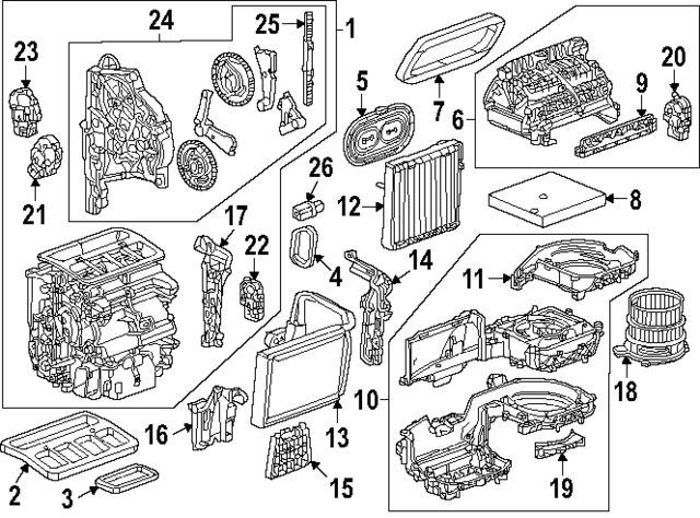 86556675 - : AC &amp; Heater Case for GM Image