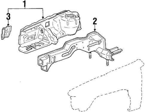Structural Components & Rails for 1994 Hyundai Sonata #0
