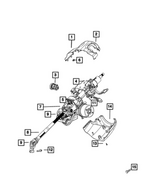 6WK44DX9AB - Steering: Steering Column Shroud for Mopar Image