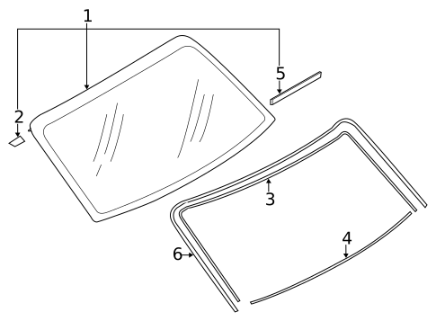 Glass & Hardware - Back for 2014 Subaru Impreza #0