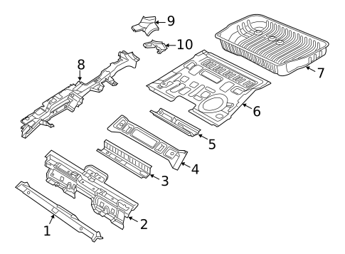Rear Floor & Rails for 2022 Chrysler Pacifica #0