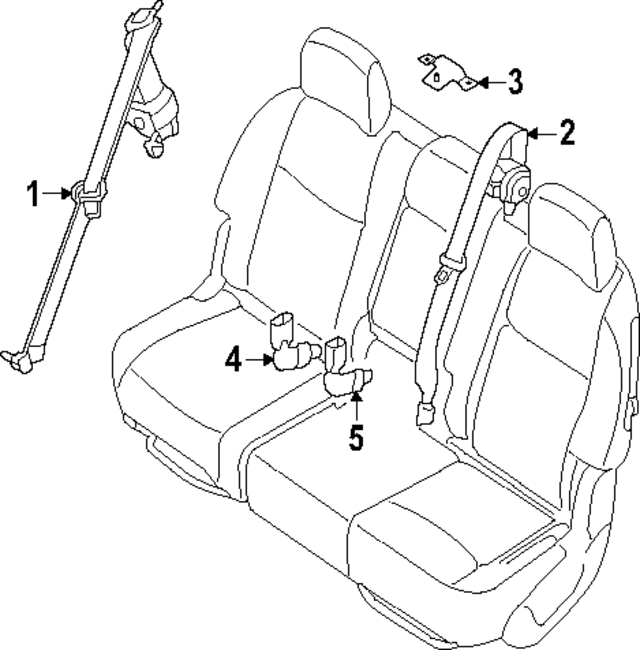 898457JA1B - : Belt &amp; Retractor for Nissan: Armada Image