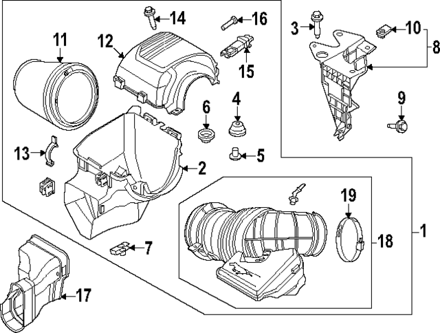 PR3Z9600J - : Air Cleaner Assembly for Ford Image