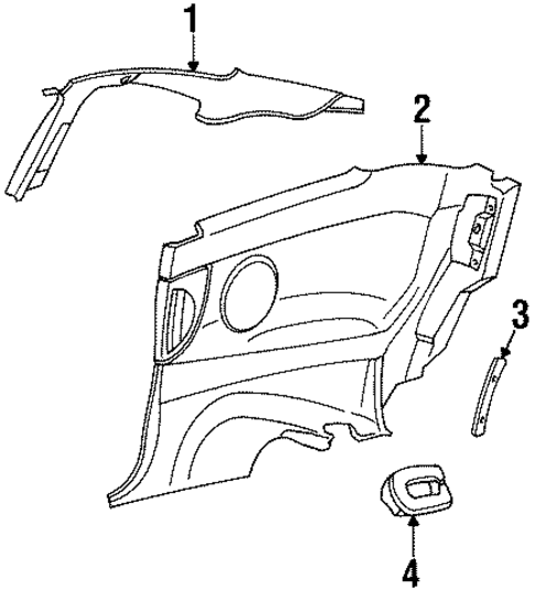 Interior Trim - Quarter Panels for 1999 Mercury Cougar #0
