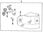 8156006020 - Electrical: Tail Lamp Assembly for Toyota: Camry Image