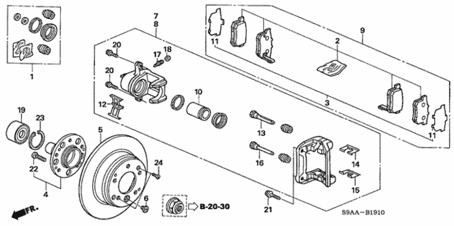 Rear Brake for 2006 Honda CR-V #0