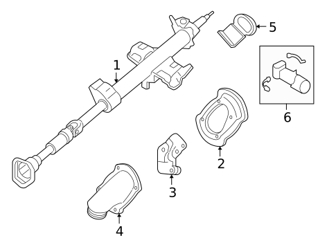 Steering Column Assembly for 2007 Mercury Mariner #0