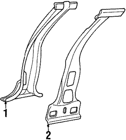 Center Pillar for 1988 Oldsmobile Cutlass Calais #0