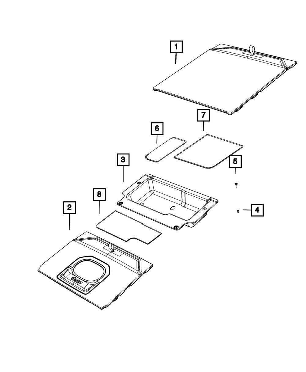 6BP45TX7AE - Load Floor Lid 2018-2026 Jeep Wrangler | The Official