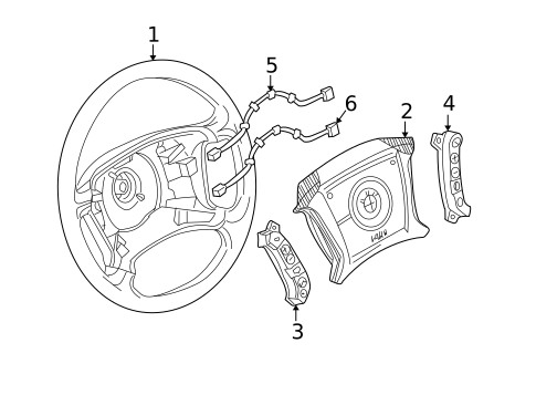 Air Bag Components for 2004 BMW X3 #1
