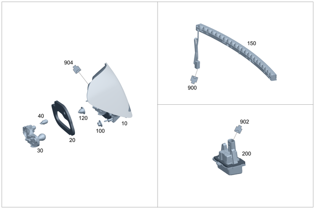 205906125764 - Electrical System: Rear Lamp Combination for Mercedes-Benz: C350e, C400, C450 AMG, C63 AMG Image image