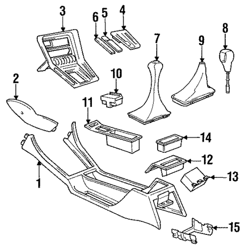 Center Console for 1991 BMW 850i #0