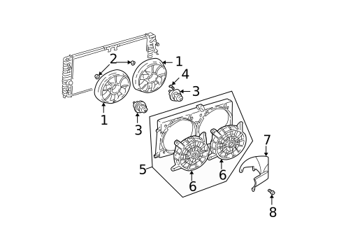 Cooling Fan, Clutch & Motor for 2005 Chevrolet Classic #0