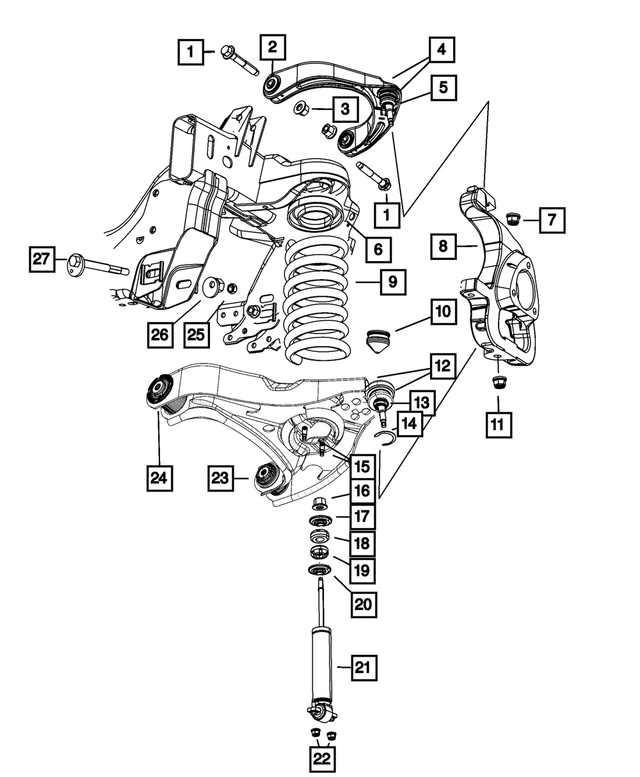 68050572AB - Front Suspension: Front Coil Spring for Mopar Image