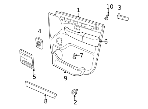 Interior Trim - Front Door for 1996 Land Rover Range Rover #0