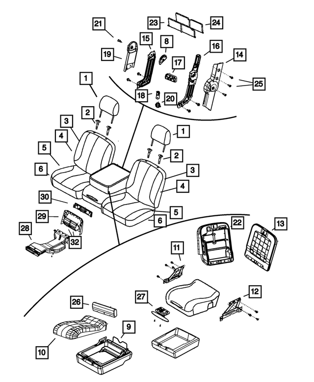1RM10XDVAA - Interior Trim: Headrest Sleeve, Master for Mopar Image