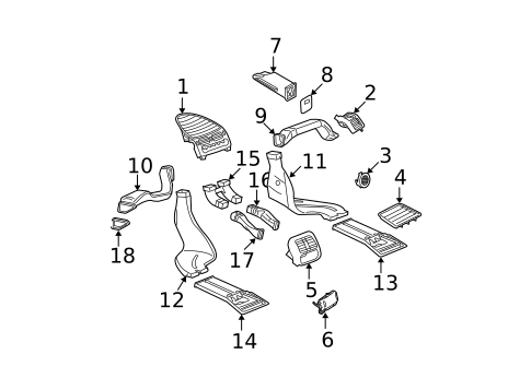 Ducts for 2010 Mercedes-Benz CLS550 #1