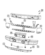 68003322AB - Frame, Bumper and Fascia: Front Bumper Beam for Mopar Image