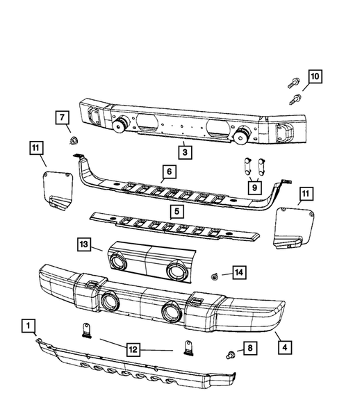 Front Bumper and Fascia for 2012 Jeep Wrangler #0