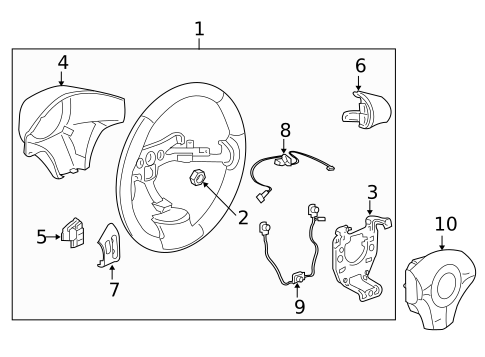 Steering Wheel & Trim for 2009 Chevrolet Cobalt #1