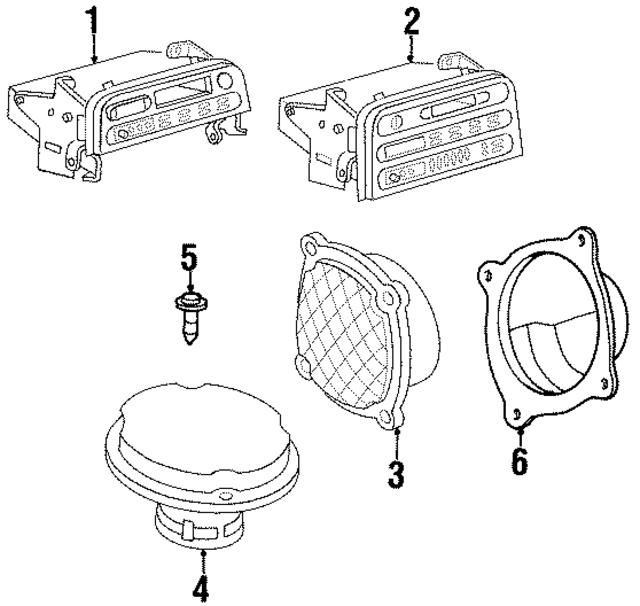 21020210 - Body: Front Dr Speaker for GM Image