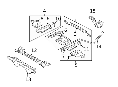 Rear Floor & Rails for 2008 BMW Z4 #0