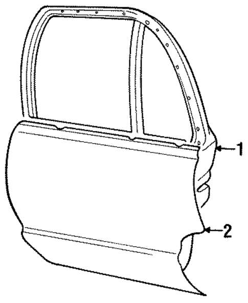 Door & Components for 1992 Buick LeSabre #1