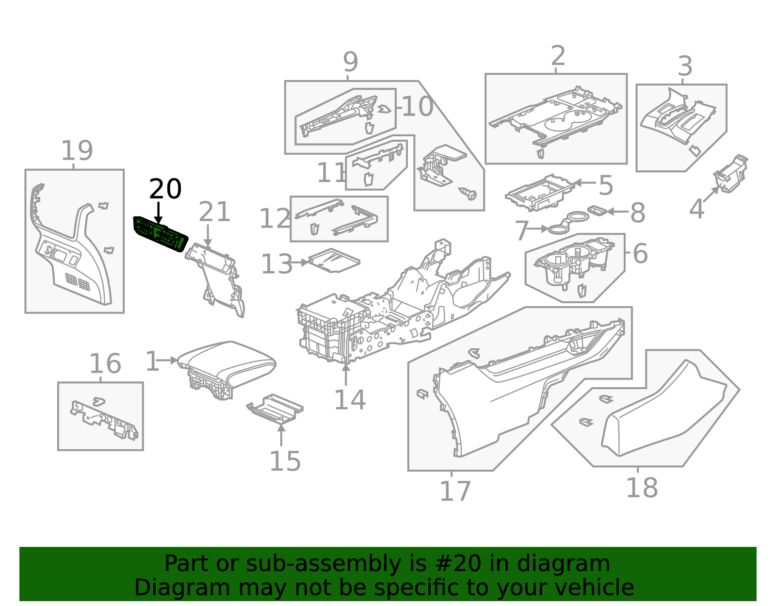 Genuine OEM Acura - Console Air Vent Part# 83452-TYA-A04ZA | Acura