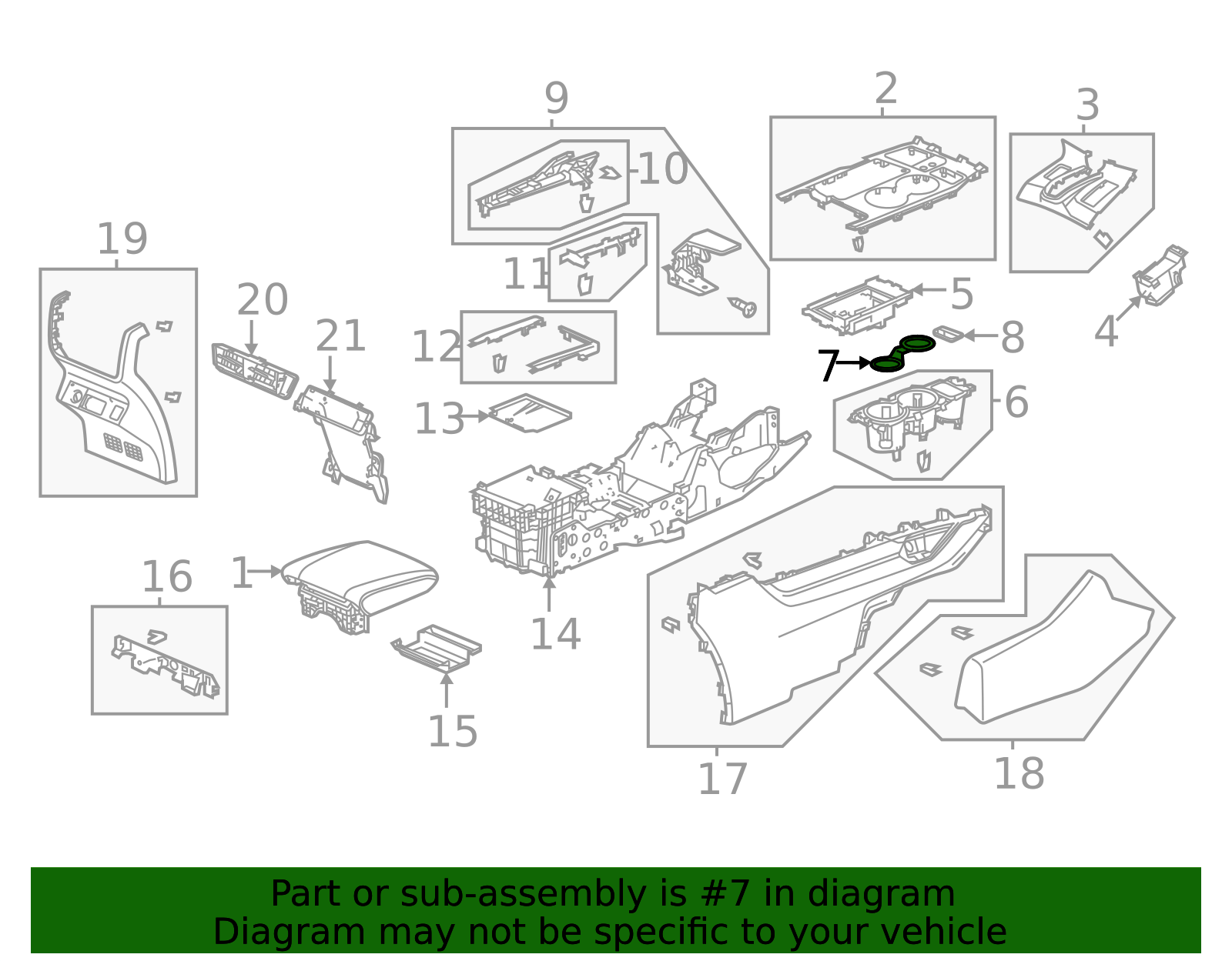 2022-2024 Acura MDX Cup Holder Mat 83432-TYA-A01ZA | Honda Acura