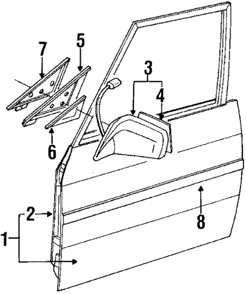 Door Assembly for 1991 INFINITI M30 #0