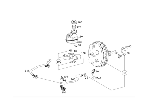Brake Booster for 2008 Mercedes-Benz C350 #0