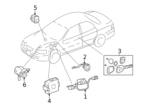 Keyless Entry Components for 2001 Lexus ES300 #0