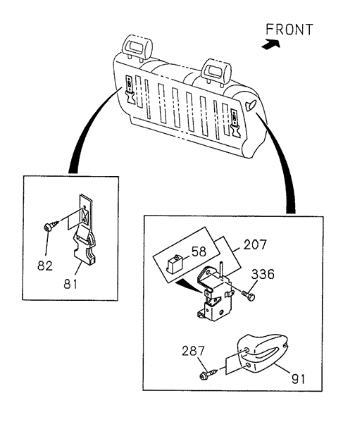 Rear Seat Lock for 1997 Honda Passport #0