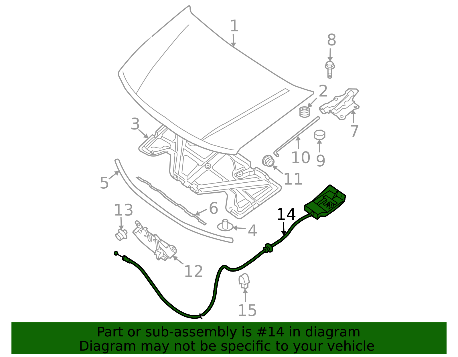 65621-ZS00A - Release Cable 2005-2021 Nissan | Official Nissan