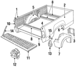 55023266 - Body: Fender for Dodge: D100, D150, D250, D350, W100, W150, W250, W350 Image