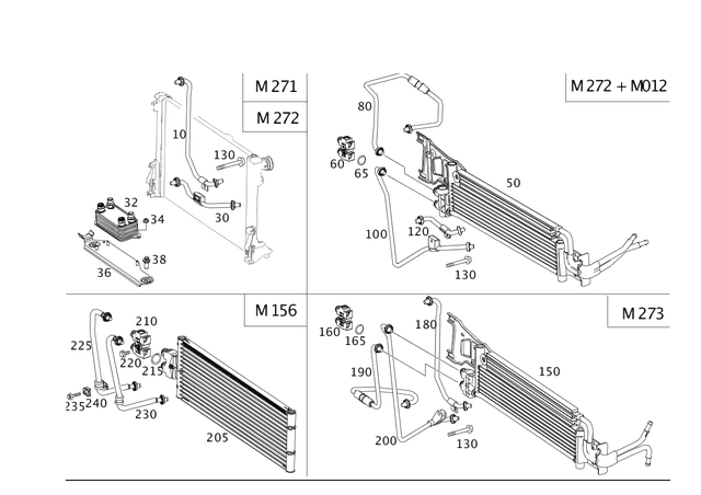 2125280424 - Radiator: Oil Line for Mercedes-Benz: E550 Image image