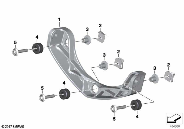 46638389477 - Frame and Mounting Parts: Bracket Headlight -  for BMW-Motorrad Image