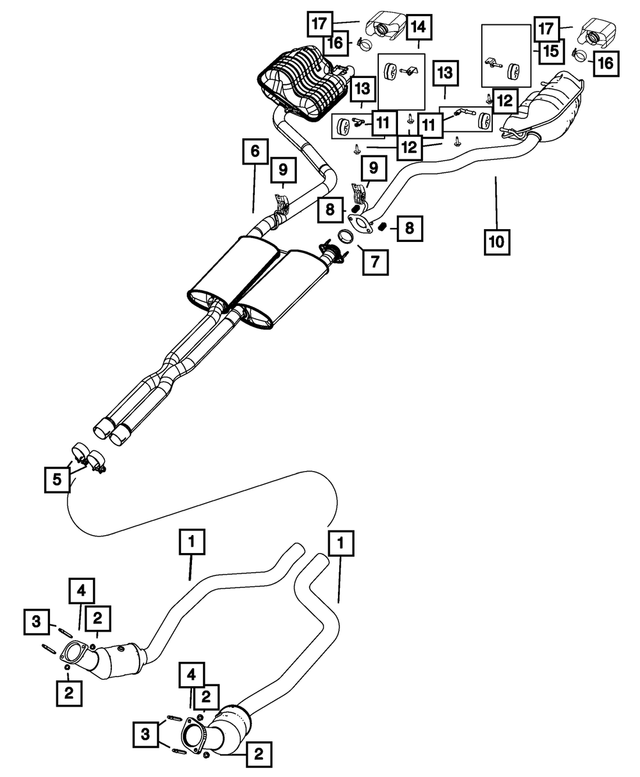 68260152AB - : Exhaust Muffler And Resonator for Mopar Image
