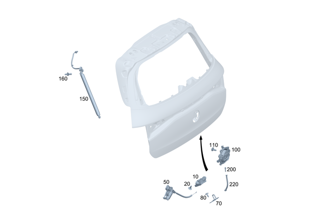 997504800 - : Release Handle for Mercedes-Benz: EQB 250+, EQB 300, EQB 350 Image