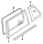 MB667553 - : Quarter Glass for Mitsubishi: Expo LRV Image