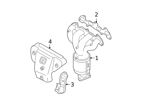 Exhaust Manifold for 2008 Hyundai Accent #0