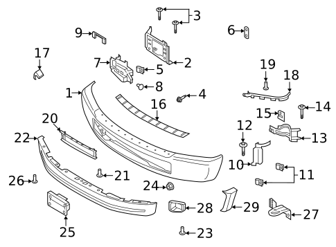 Bumper & Components - Front for 2022 Ford F-450 Super Duty #0