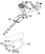 68058774AD - Exhaust: Exhaust Muffler And Resonator for Mopar Image