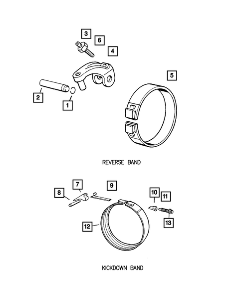 Bands, Reverse and Kickdown for 2007 Dodge Ram 3500 #0
