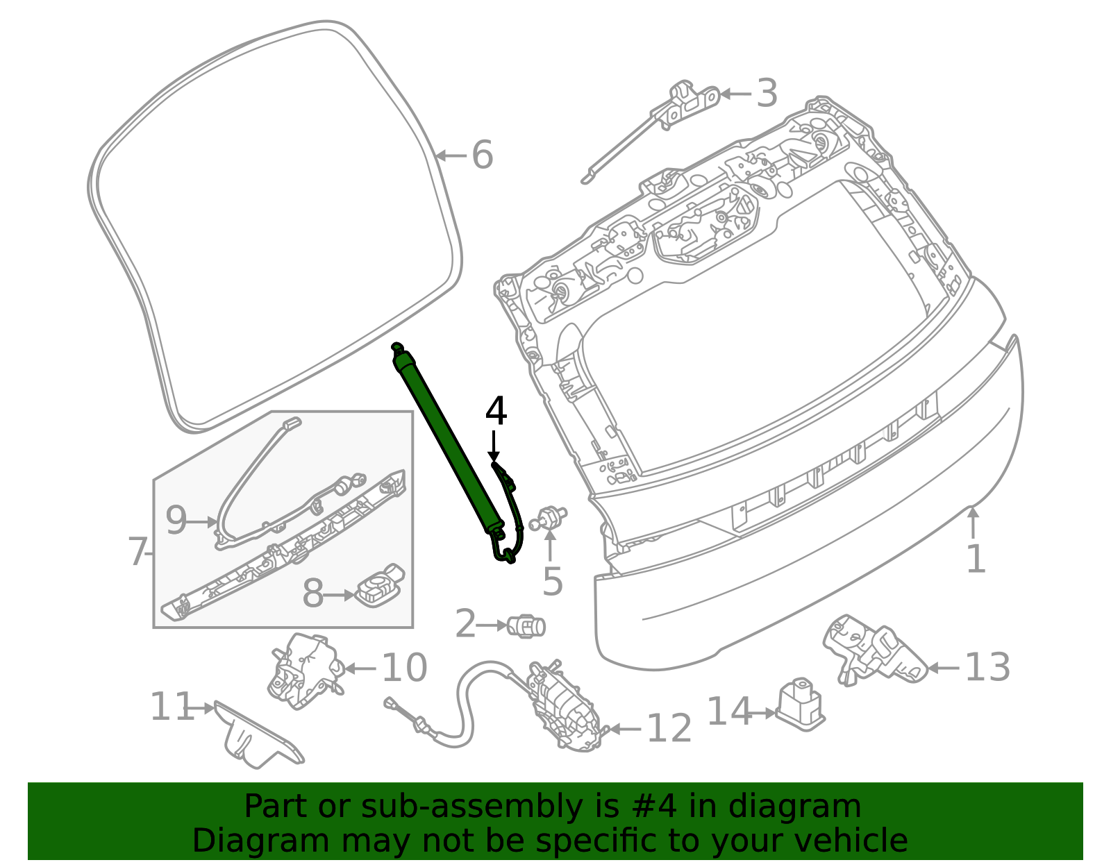 2022-2025 Land Rover Range Rover Sport Tailgate Lift Motor 535123560 ...