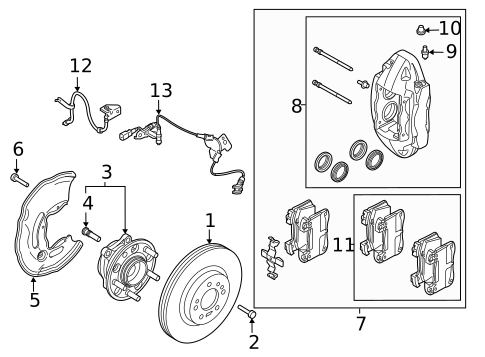 Brake Components for 2020 Kia Stinger #1