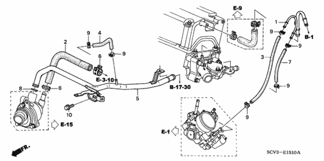 Water Hose for 2004 Honda Element #0