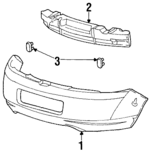 1S8Z17K835BA - Body: Bumper Cover for Mercury: Cougar Image