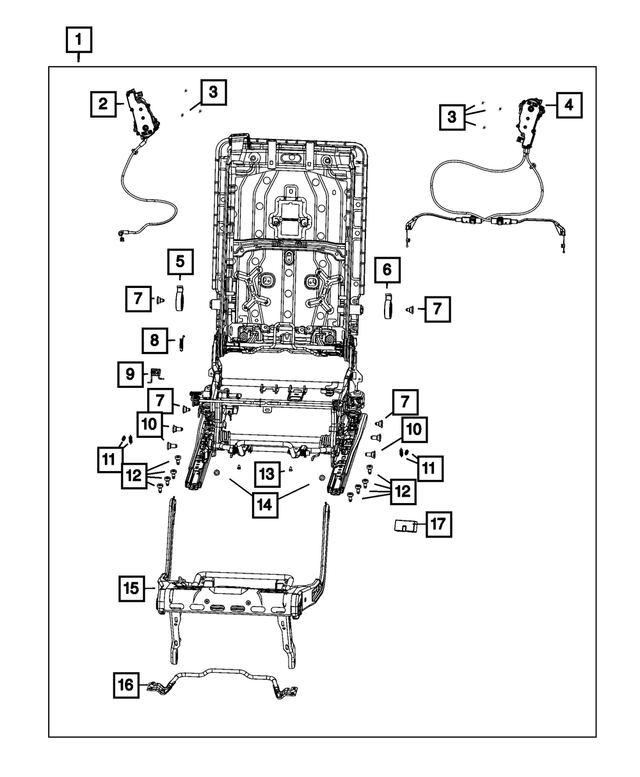 68568903AB - : Seat Spring, Left Seat for Mopar Image