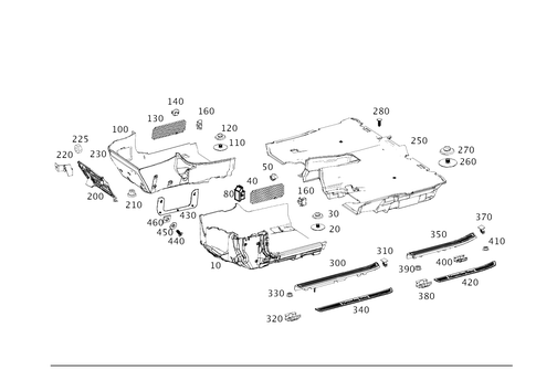 Front Panel Pillar Panelling, Lining on Floor and Footrest for 2017 Mercedes-Benz Maybach S550 #0